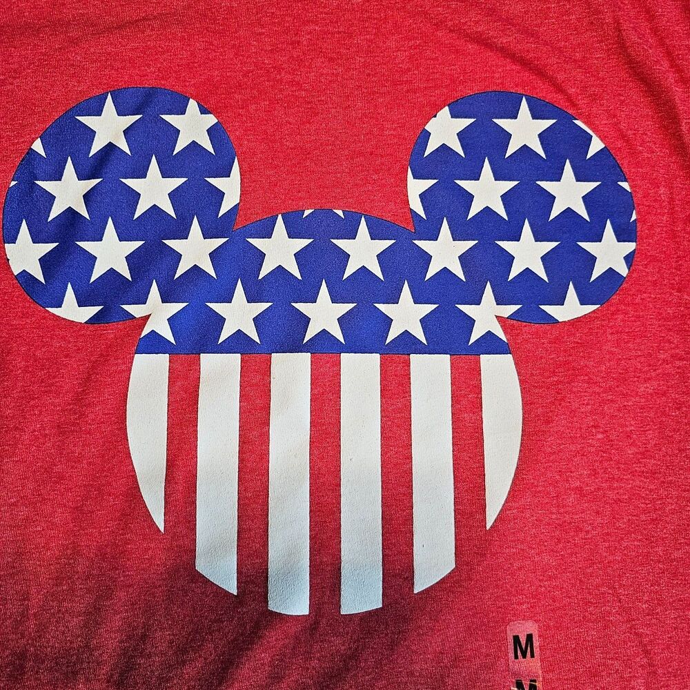 NWT Disney Mickey Mouse Patriotic Red White and Blue T-Shirt sz M - Picture 5 of 6